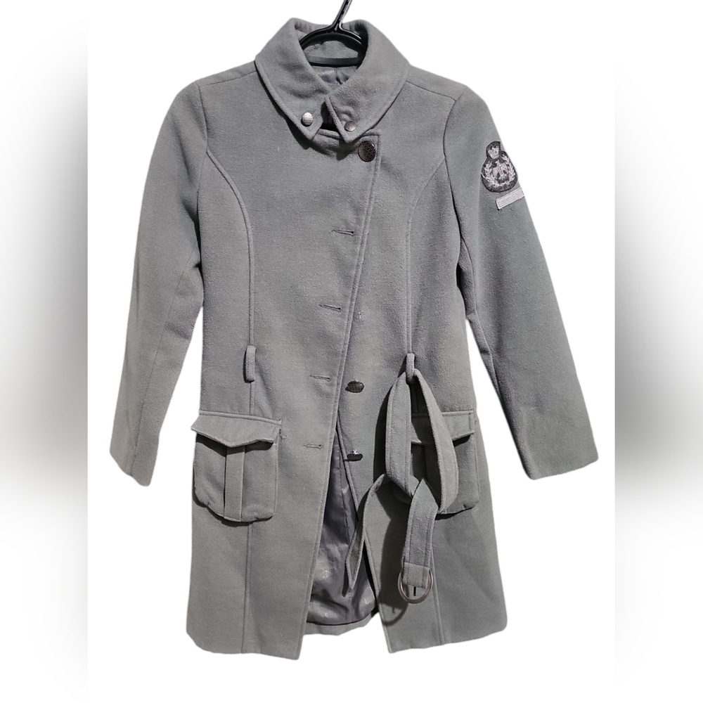 Silvian Heach Dolls Gray Girl's Coat Sz 12